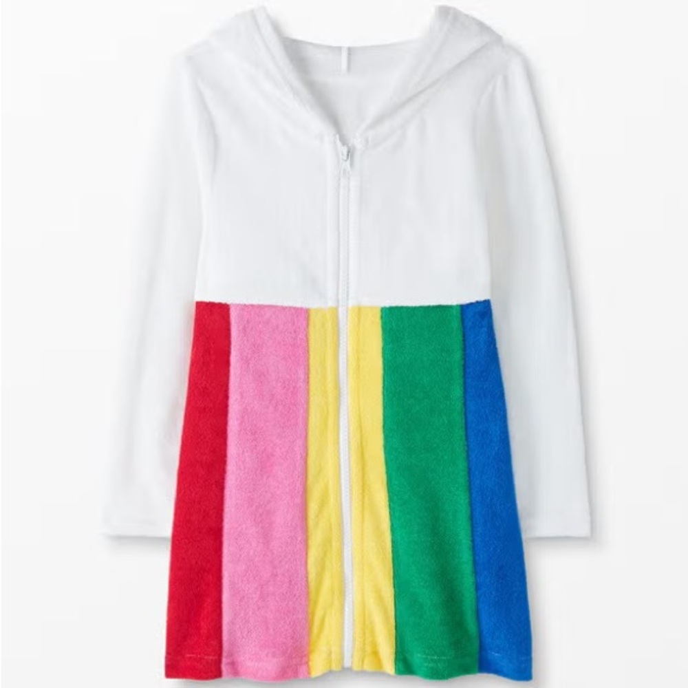 3T swim coverup Hanna Andersson Sunsoft Rainbow Terry Cover-Up